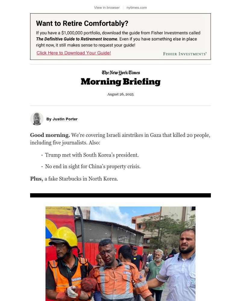 Screenshot of email with subject /media/emails/tuesday-briefing-israeli-strikes-killed-five-journalists-abb0c1-cropped-78dc6dc7.jpg