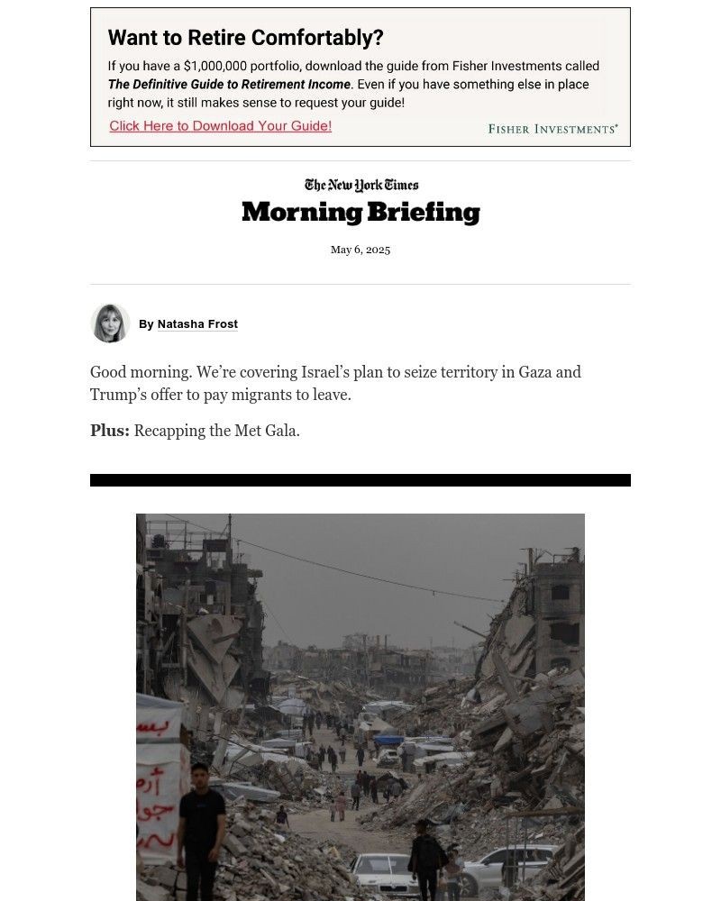 Screenshot of email with subject /media/emails/tuesday-briefing-israels-forceful-entry-to-gaza-4148cb-cropped-c22d9c76.jpg