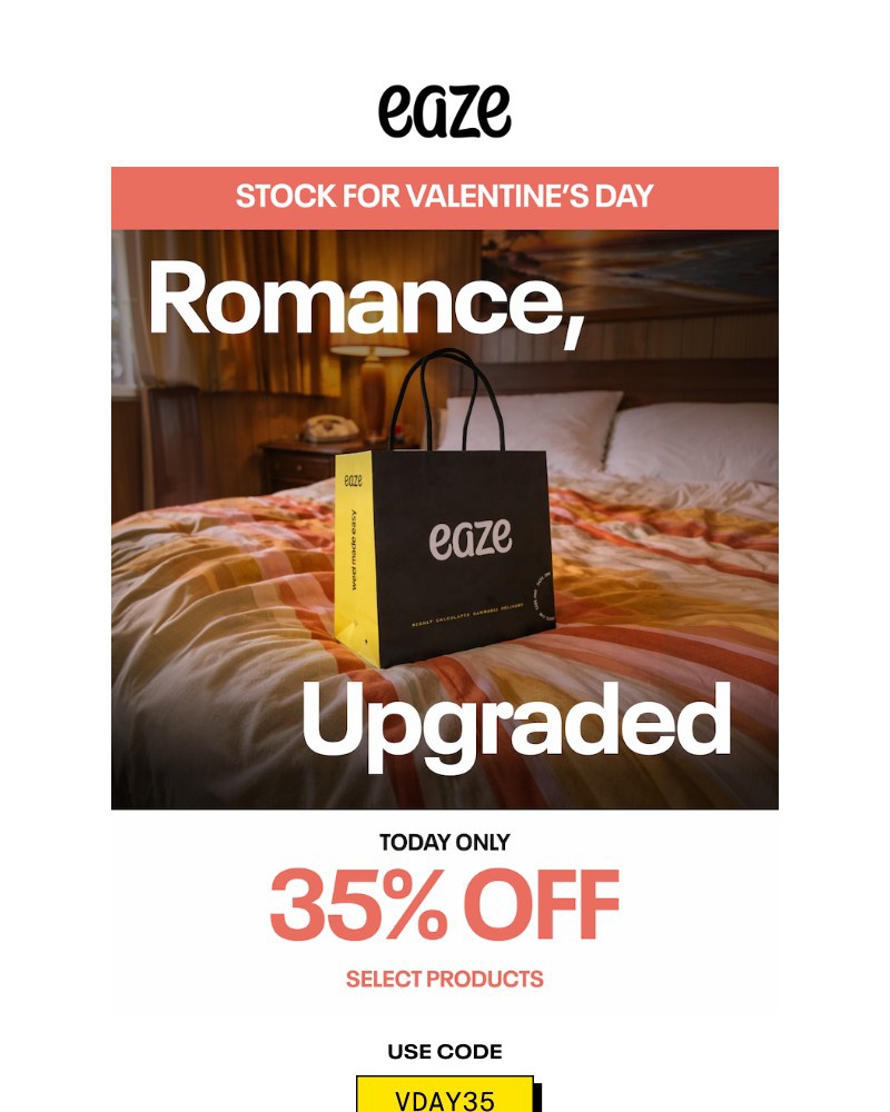 Screenshot of email sent to a Eaze Registered user