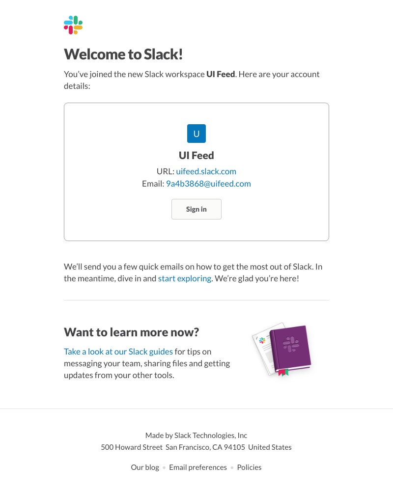 Screenshot of email with subject /media/emails/ui-feed-on-slack-new-account-details-1-cropped-6f987497.jpg