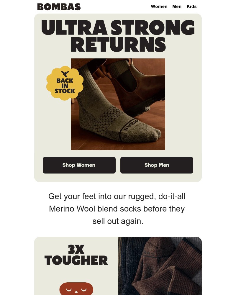 Screenshot of email with subject /media/emails/ultra-strong-socks-are-back-e41045-cropped-746793bb.jpg