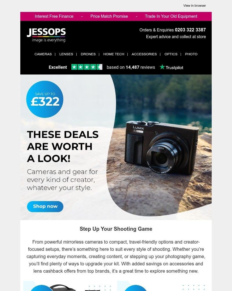 Screenshot of email sent to a Jessops Newsletter subscriber