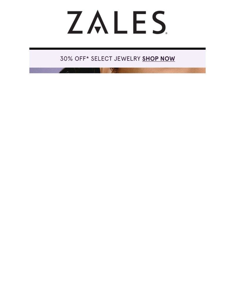 Screenshot of email sent to a Zales Newsletter subscriber
