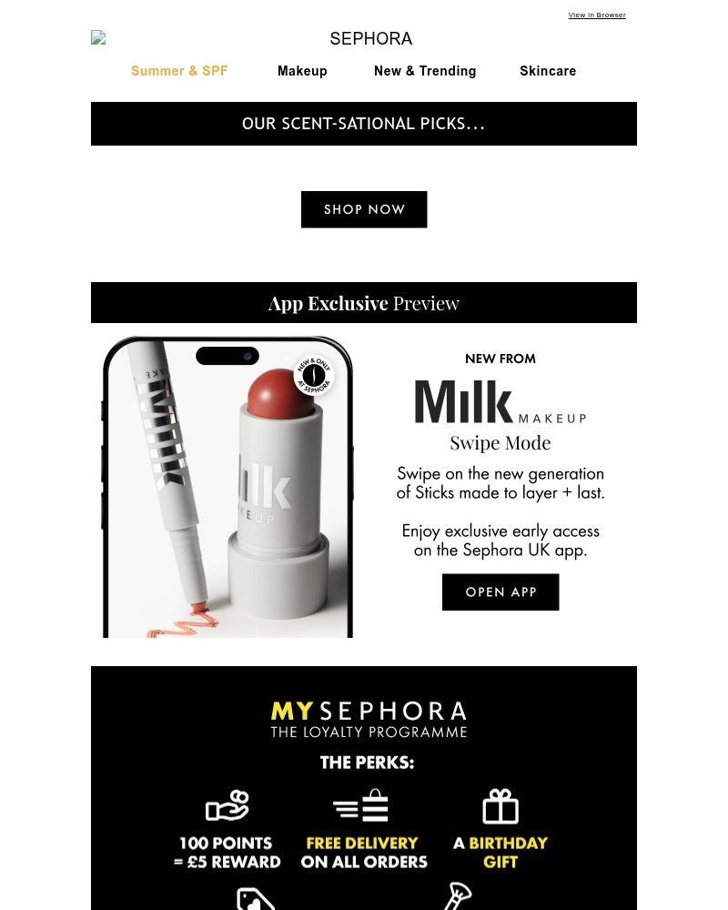Screenshot of email sent to a Feelunique Newsletter subscriber