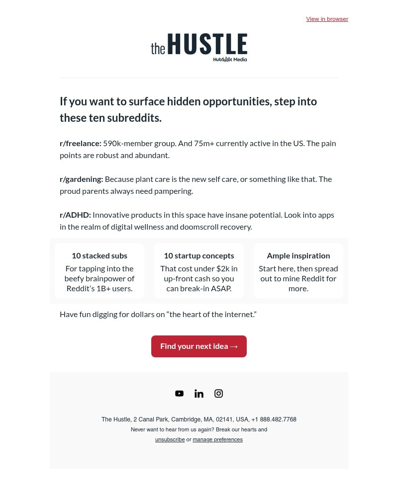 Screenshot of email with subject /media/emails/untapped-reddit-goldmines-6d1f2d-cropped-7ce07371.jpg