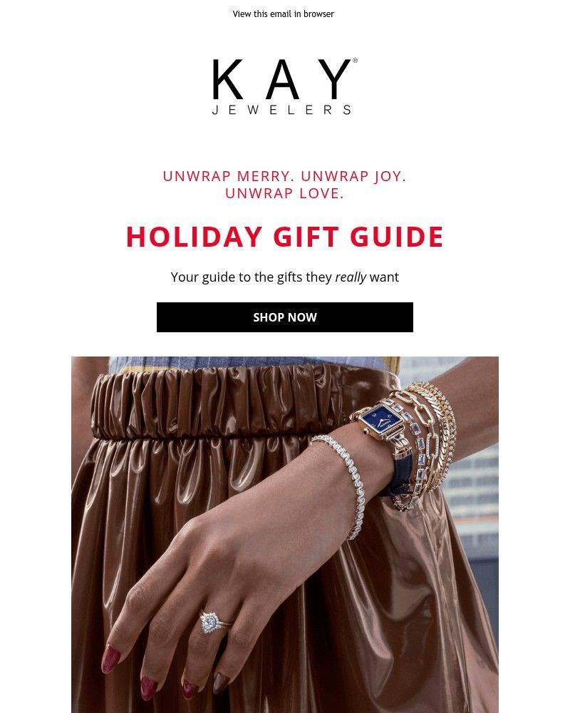 Screenshot of email sent to a Kay Newsletter subscriber