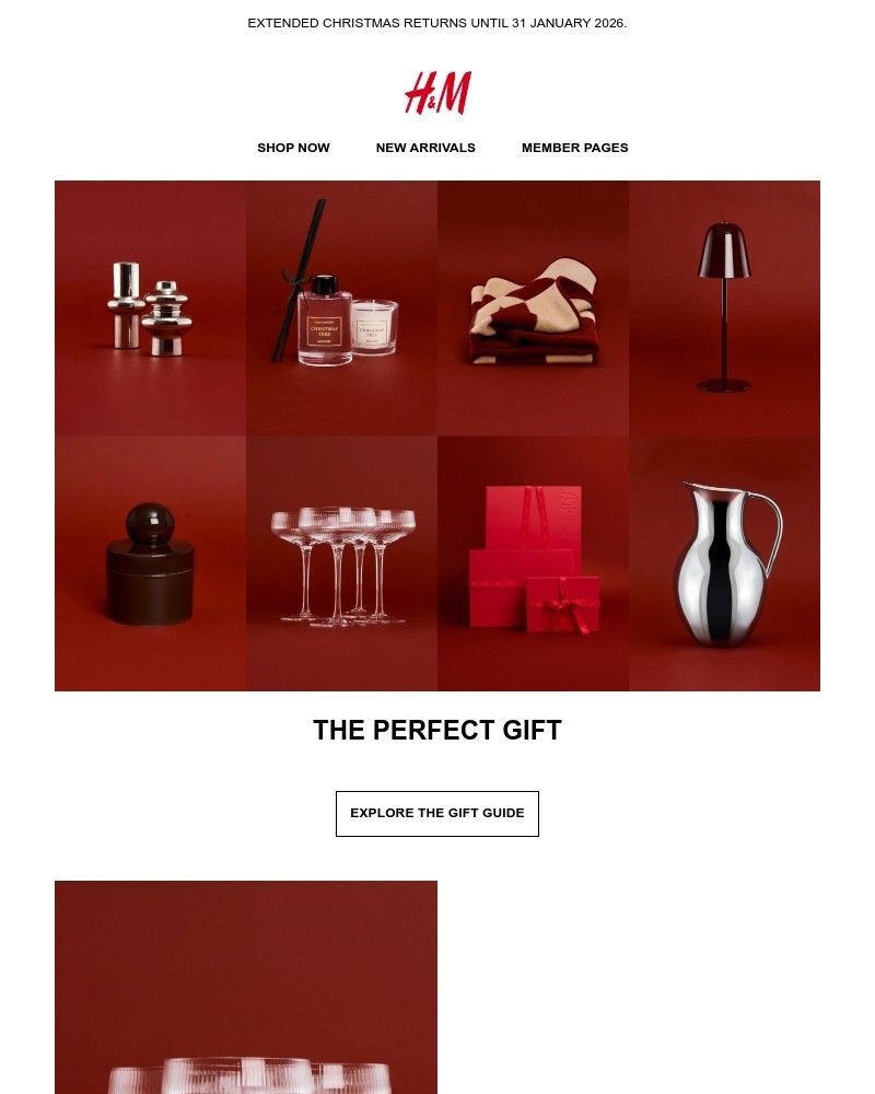 Screenshot of email sent to a H&M Newsletter subscriber