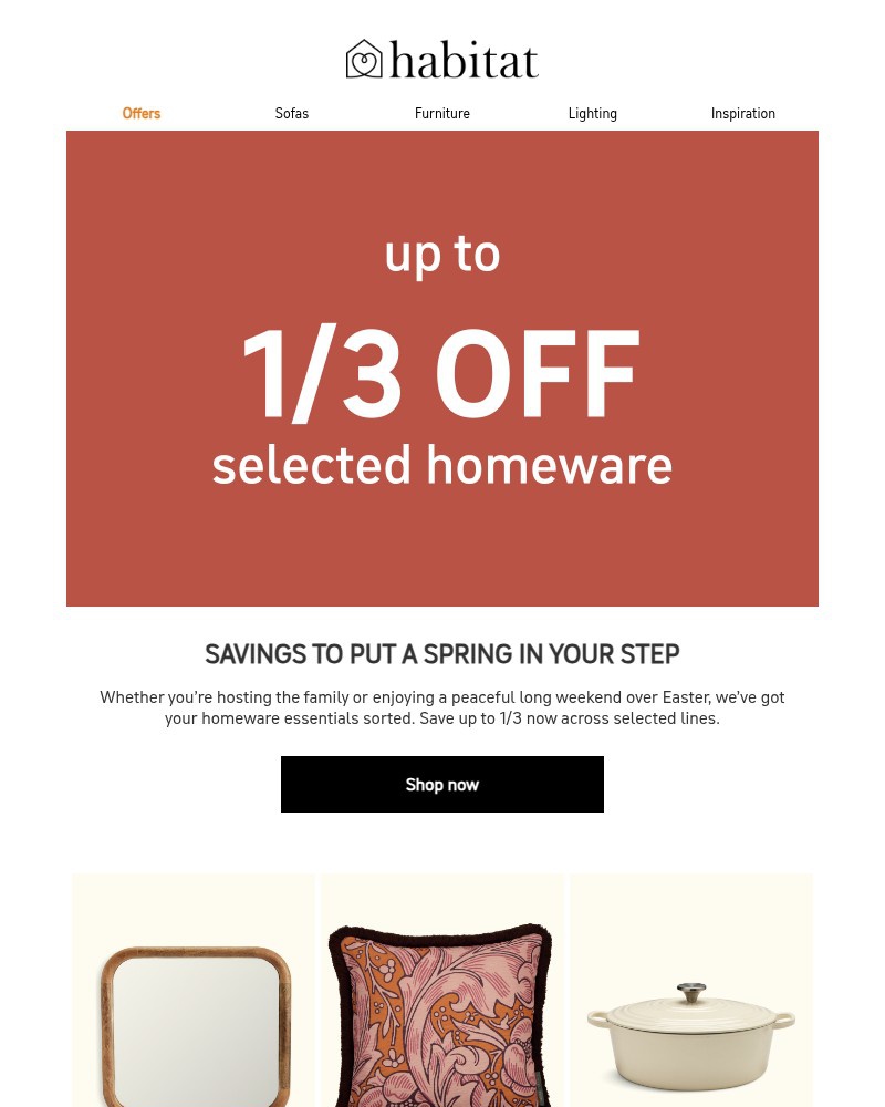 Screenshot of email sent to a Habitat Cart abandoner