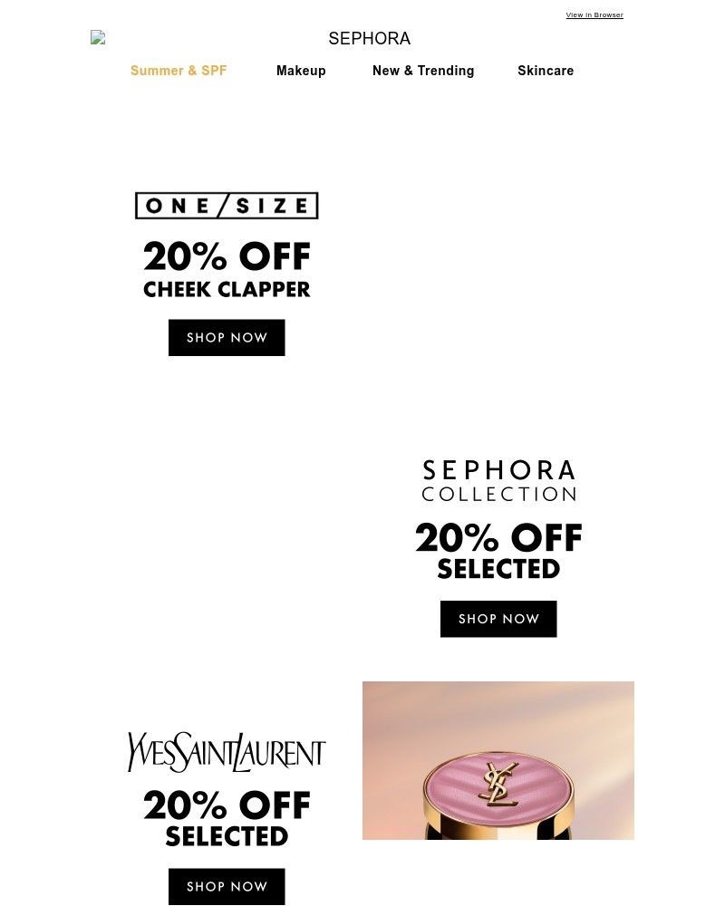 Screenshot of email sent to a Feelunique Newsletter subscriber