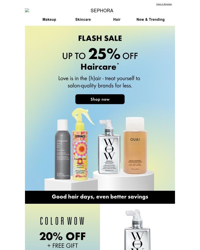 Screenshot of email with subject /media/emails/up-to-25-off-haircare-free-gifts-f8c49c-cropped-6f41bbc1.jpg