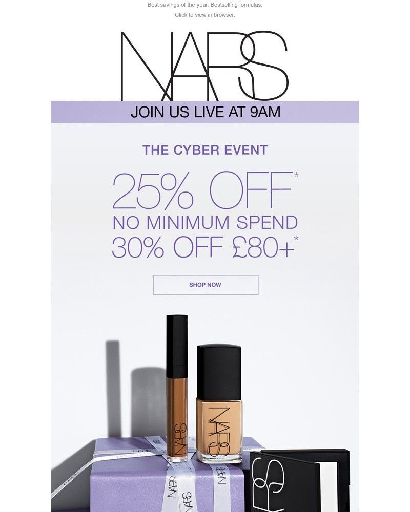 Screenshot of email with subject /media/emails/up-to-30-off-nars-complexion-59fdd7-cropped-429ef896.jpg