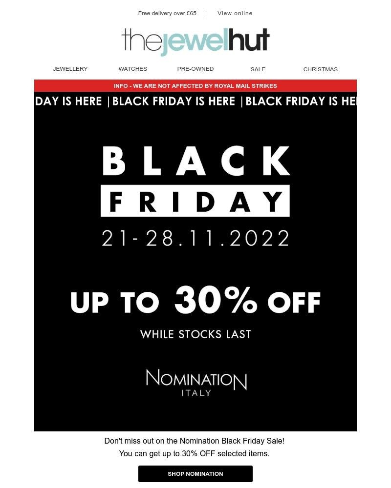 Screenshot of email with subject /media/emails/up-to-30-off-nomination-jewellery-this-black-friday-dont-miss-it-bdeec9-cropped-6fd18367.jpg