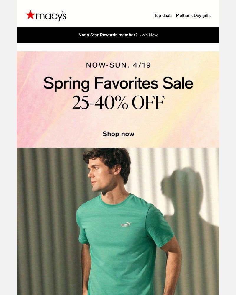 Screenshot of email sent to a Macy's Cart abandoner