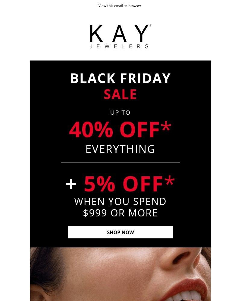 Screenshot of email with subject /media/emails/up-to-40-off-everything-extra-5-off-999-8a1d74-cropped-63c410d2.jpg