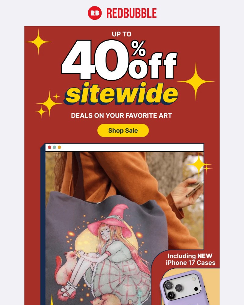 Screenshot of email with subject /media/emails/up-to-40-off-everything-including-iphone-17-cases-4e112a-cropped-7f94f947.jpg