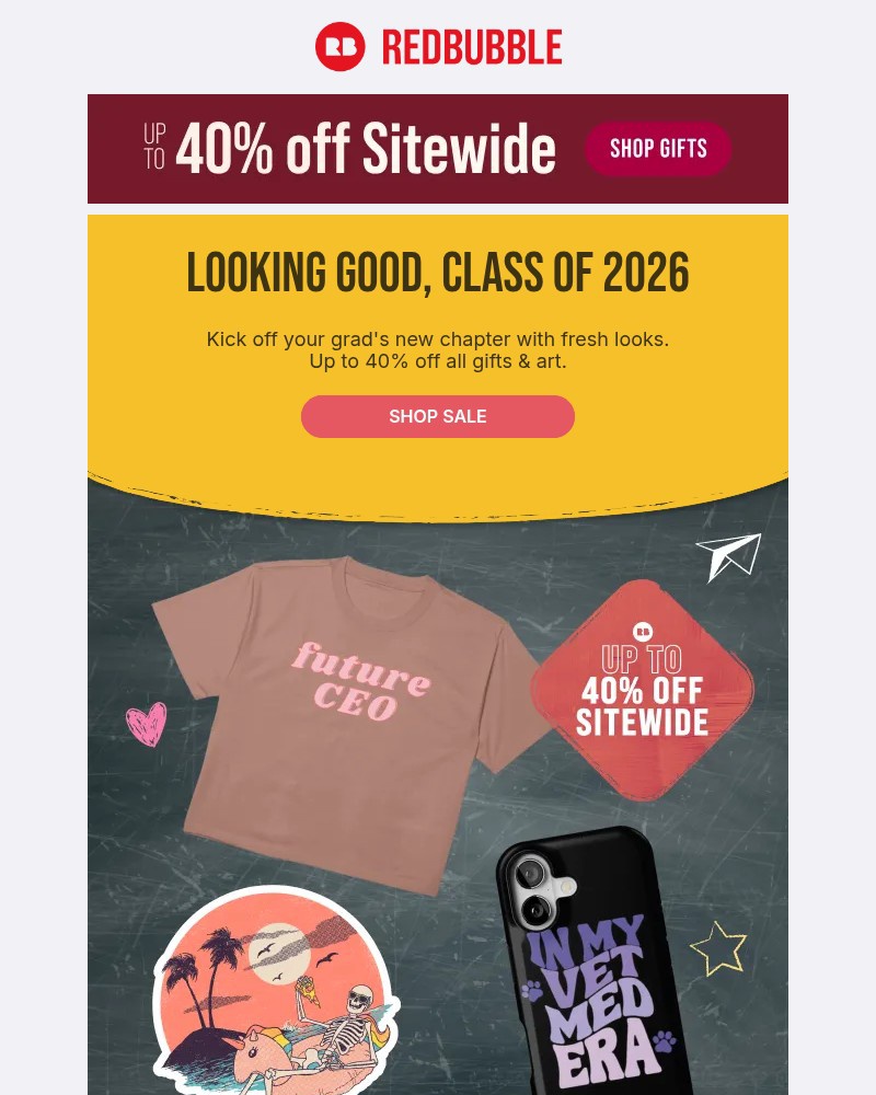 Screenshot of email with subject /media/emails/up-to-40-off-grad-gifts-sale-afe056-cropped-2f67f9de.jpg