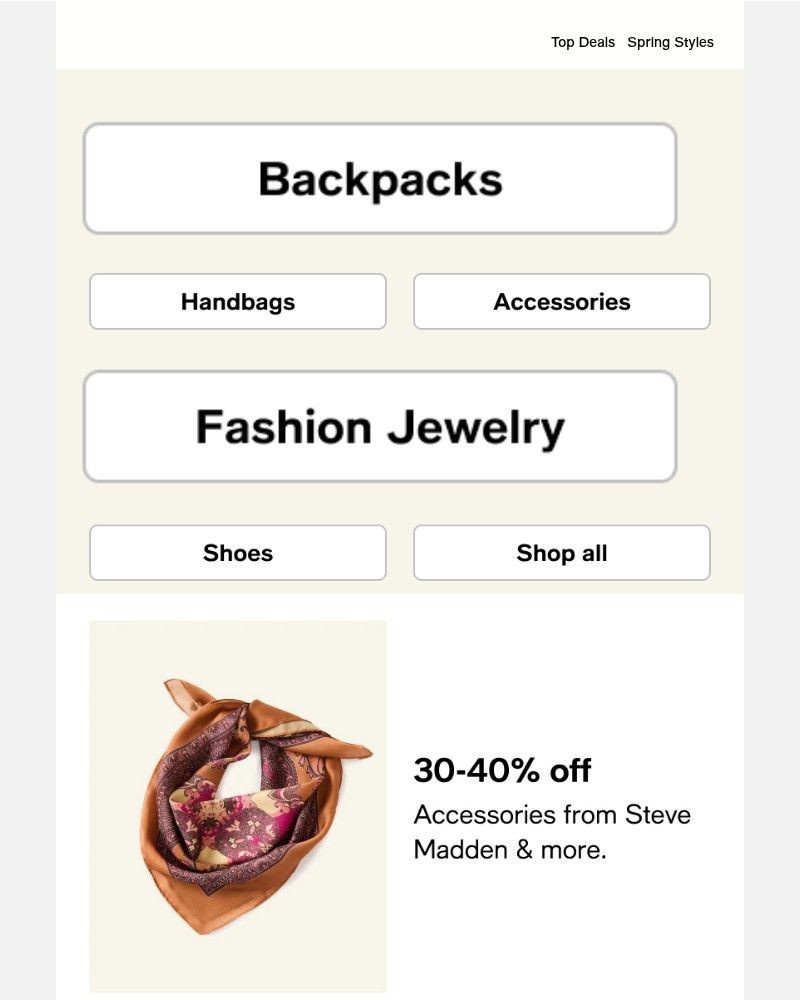 Screenshot of email sent to a Macy's Cart abandoner