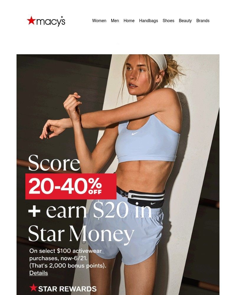Screenshot of email sent to a Macy's Cart abandoner