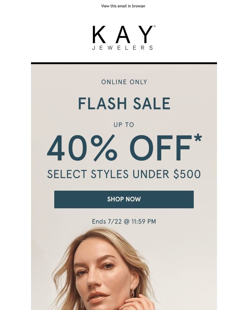 Screenshot of email sent to a Kay Newsletter subscriber