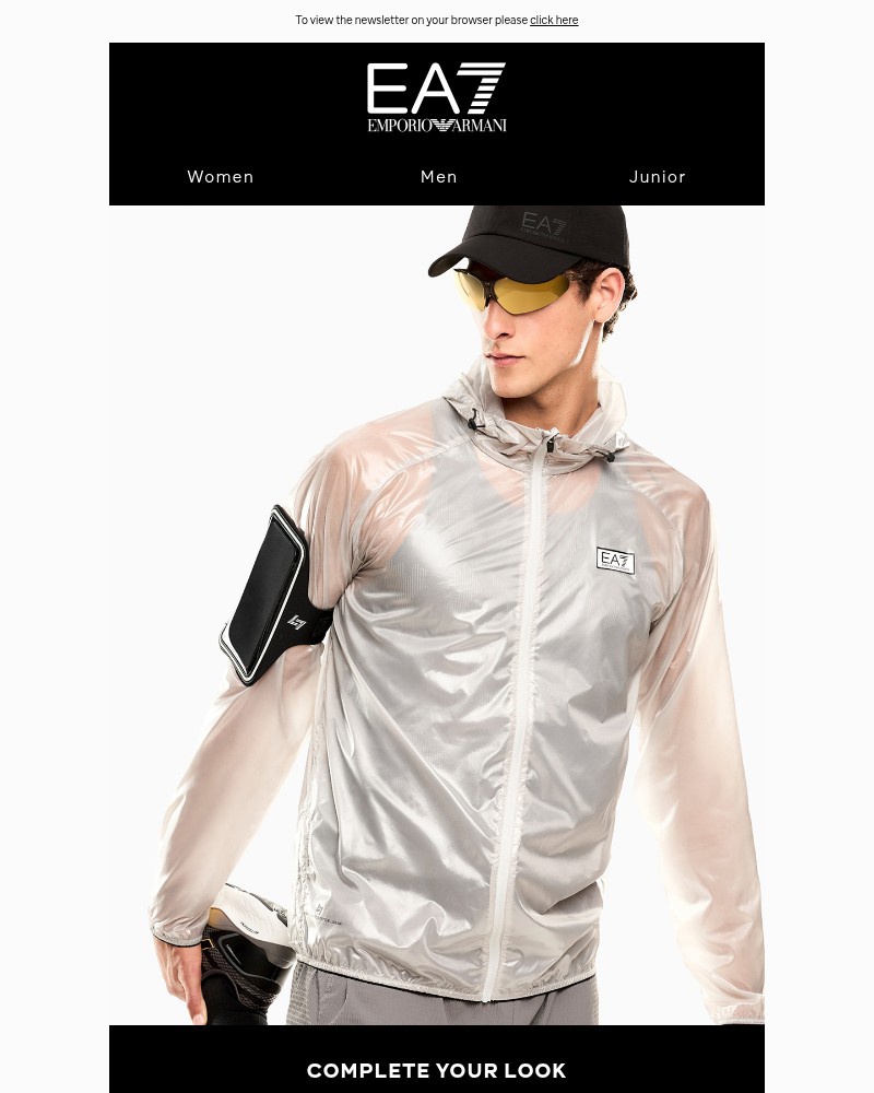 Screenshot of email sent to a Armani Newsletter subscriber