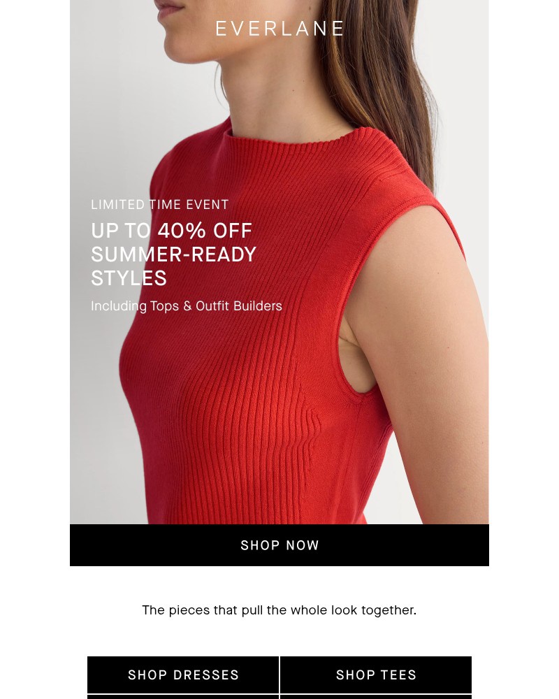 Screenshot of email sent to a Everlane Registered user