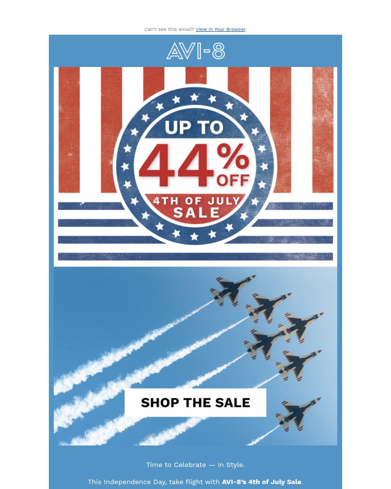 Screenshot of email with subject /media/emails/up-to-44-off-avi-8s-4th-of-july-sale-is-here-9e652e-cropped-17b6204c.jpg