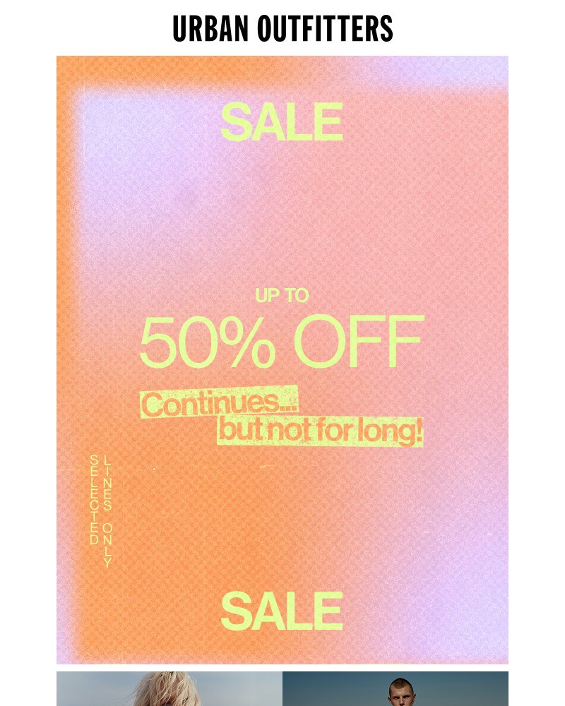 Screenshot of email sent to a Urban Outfitters Newsletter subscriber