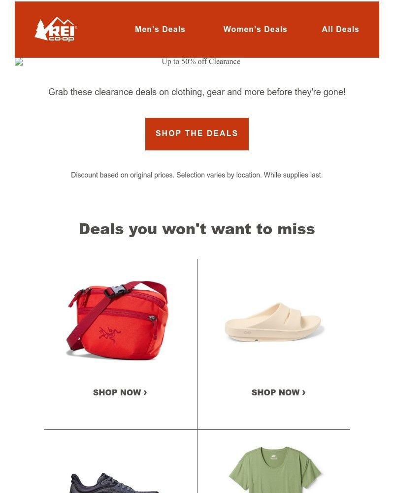 Screenshot of email with subject /media/emails/up-to-50-off-clearance-alert-e51d6a-cropped-46b98758.jpg