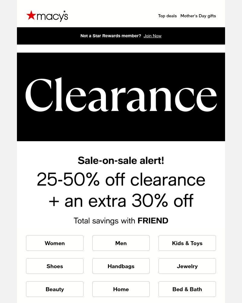 Screenshot of email sent to a Macy's Cart abandoner