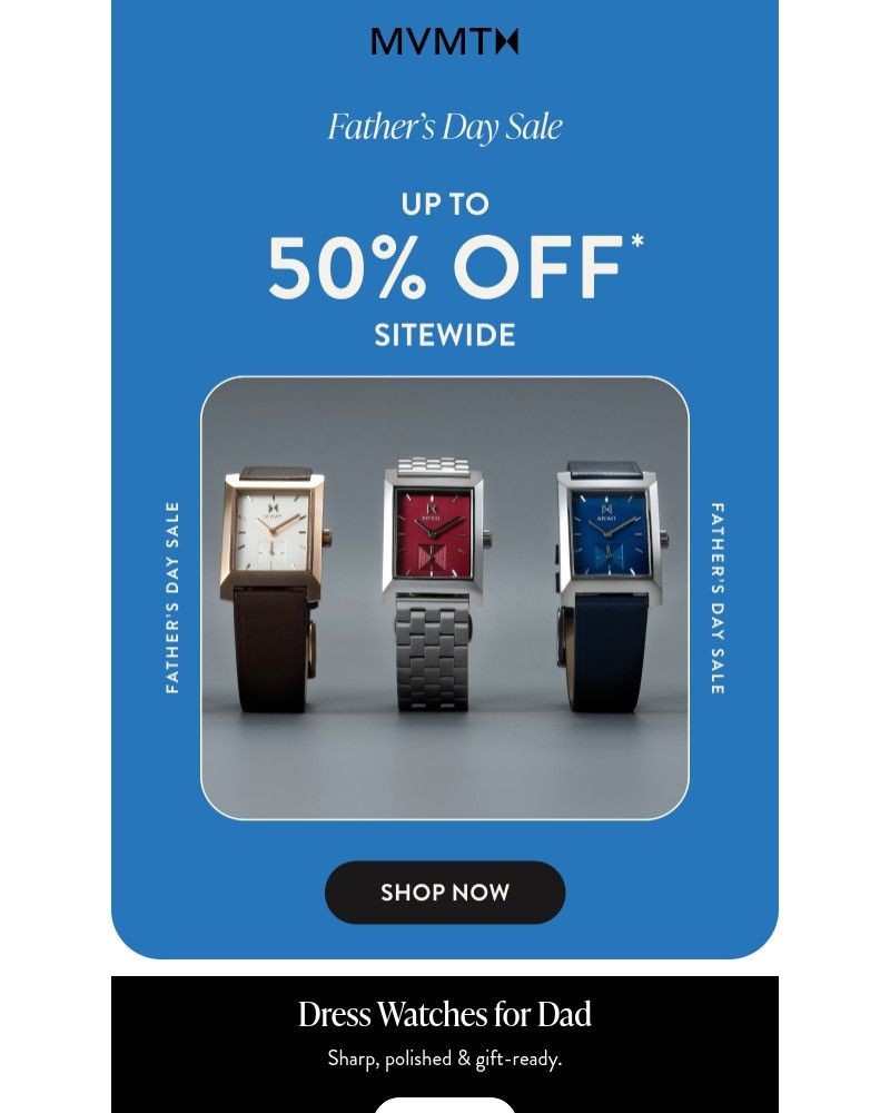 Screenshot of email sent to a MVMT Newsletter subscriber