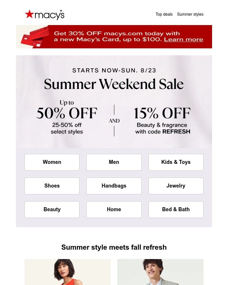 Screenshot of email sent to a Macy's Cart abandoner