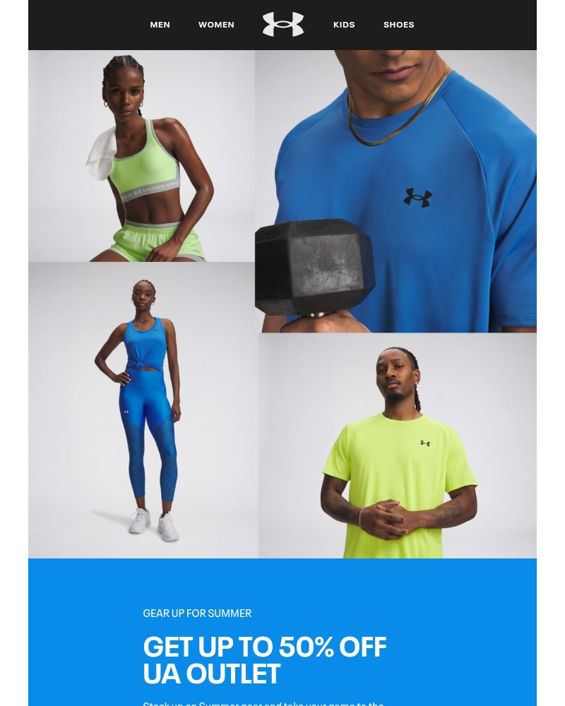 Screenshot of email sent to a Under Armour Newsletter subscriber