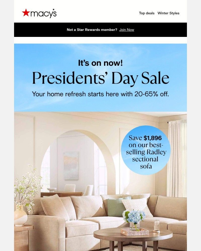 Screenshot of email sent to a Macy's Cart abandoner