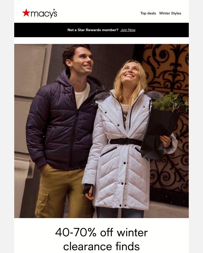 Screenshot of email sent to a Macy's Cart abandoner