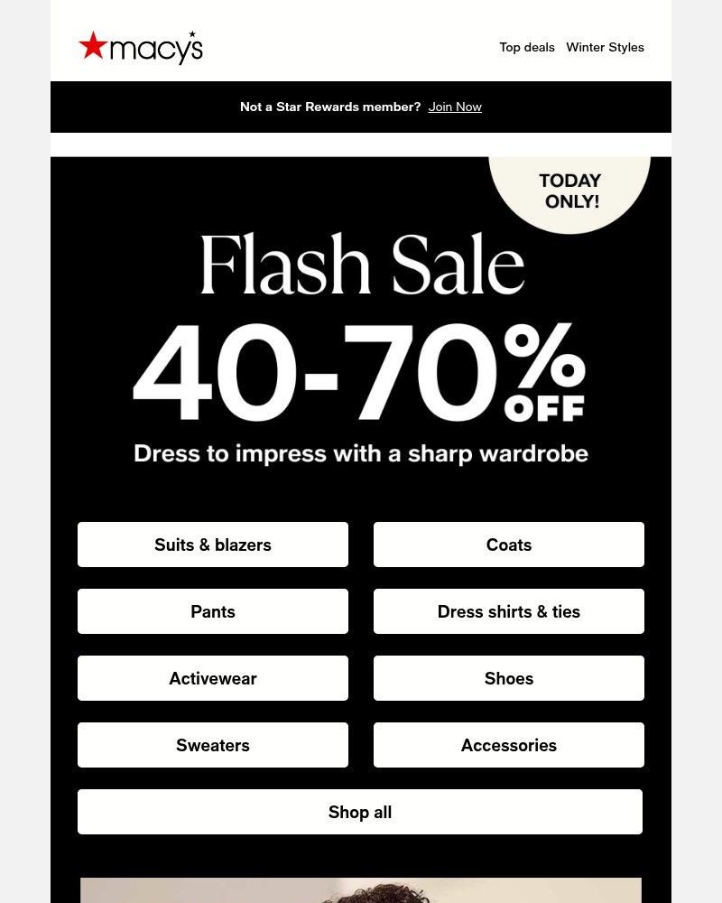 Screenshot of email sent to a Macy's Cart abandoner