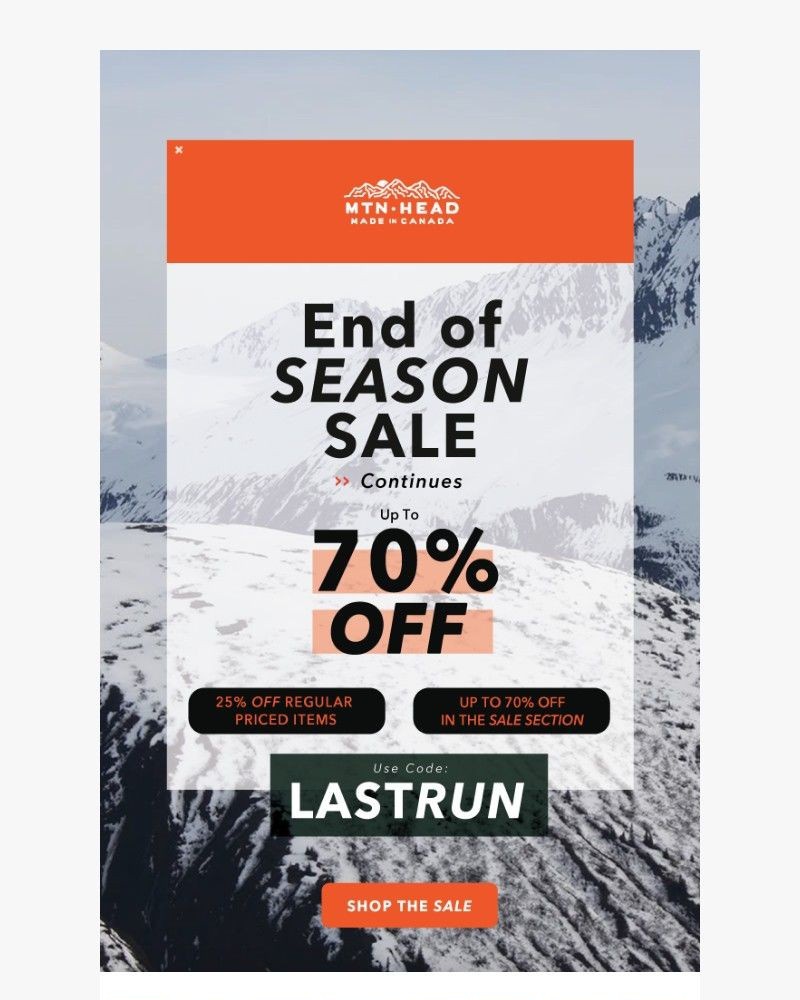 Screenshot of email sent to a Muttonhead Newsletter subscriber