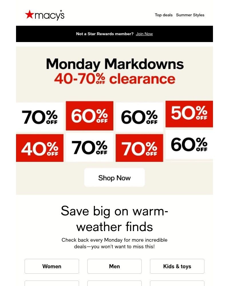 Screenshot of email with subject /media/emails/up-to-70-off-summer-clearance-0ba4a1-cropped-284b68be.jpg