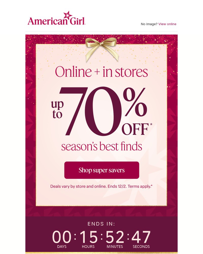 Screenshot of email with subject /media/emails/up-to-70-off-super-savings-of-the-season-9db5b7-cropped-d1d880b3.jpg