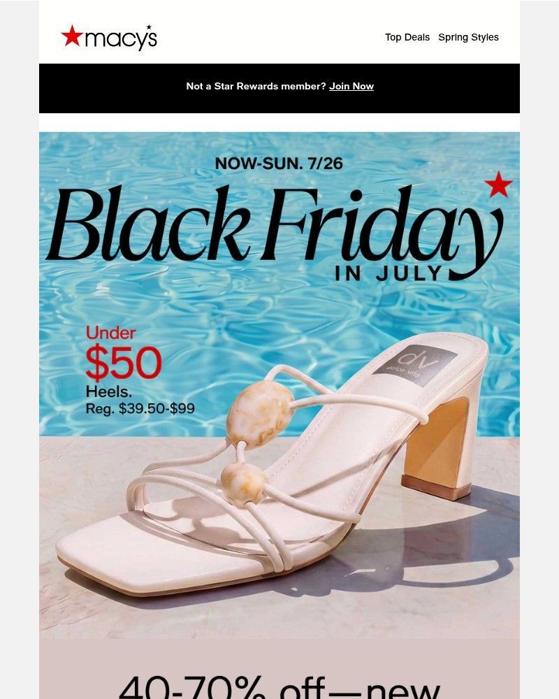 Screenshot of email sent to a Macy's Cart abandoner