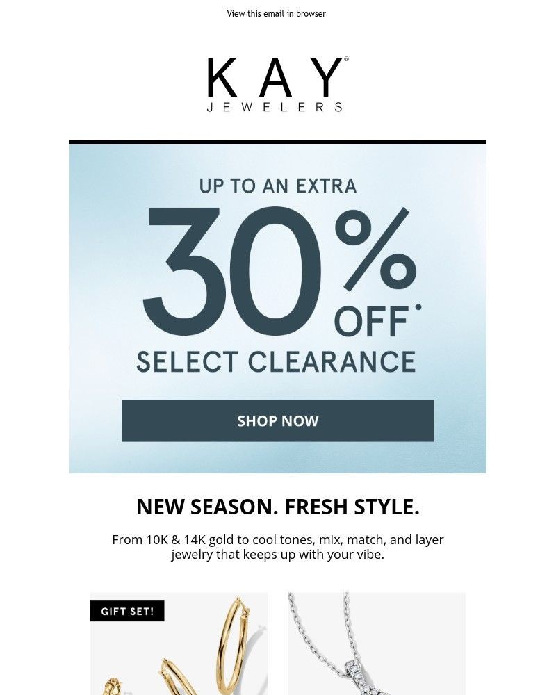 Screenshot of email sent to a Kay Newsletter subscriber