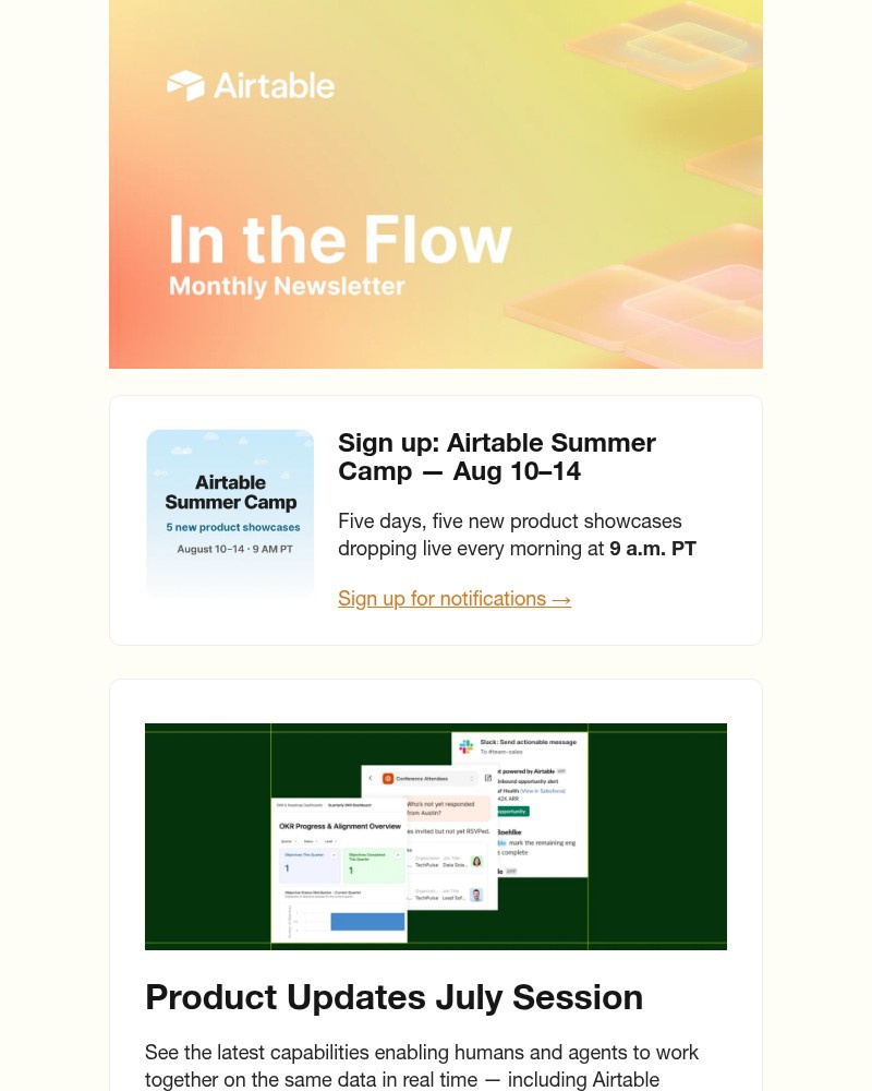 Screenshot of email sent to a Airtable Invited user