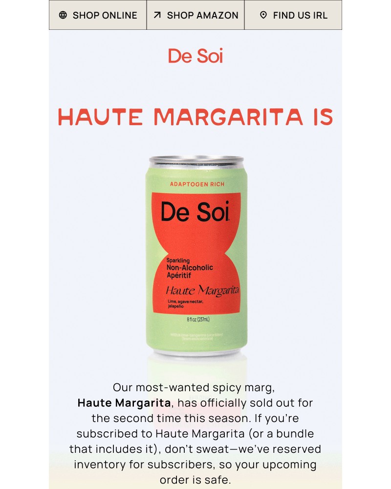 Screenshot of email with subject /media/emails/update-haute-margarita-is-sold-out-again-f754bd-cropped-29fee191.jpg
