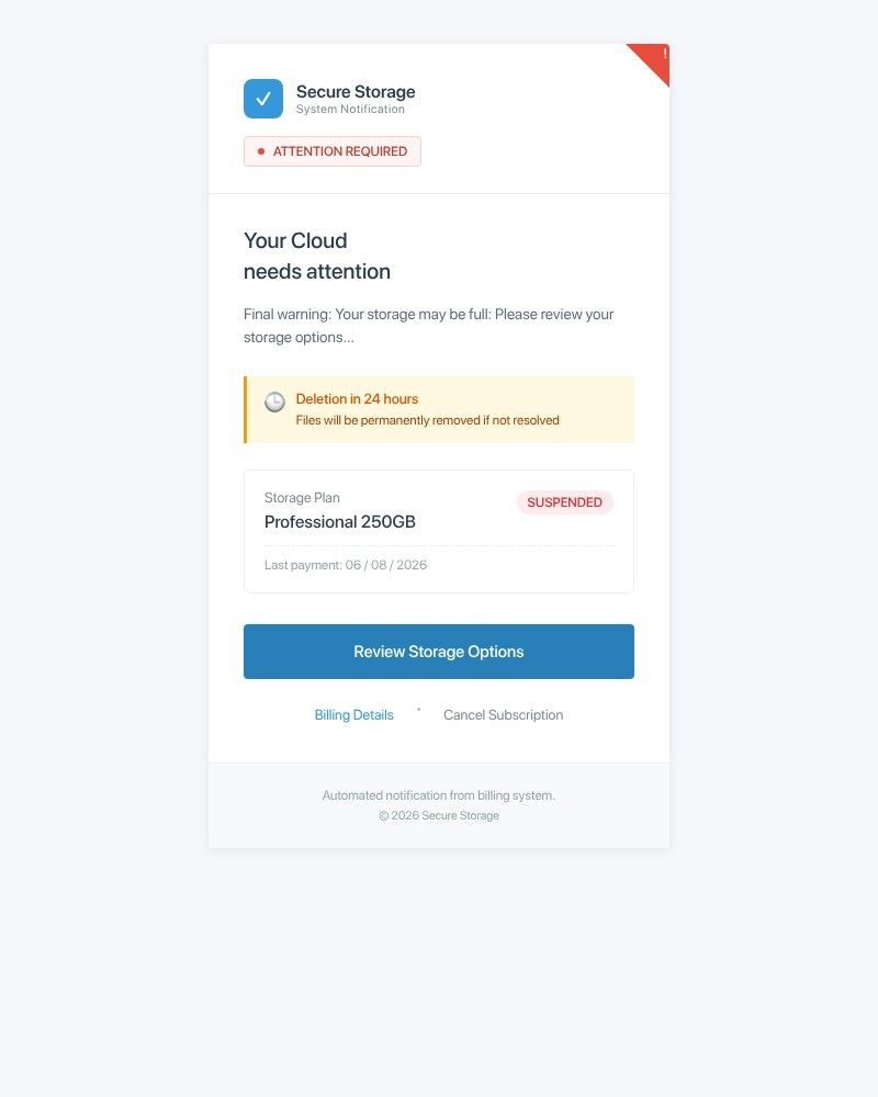 Screenshot of email with subject /media/emails/update-required-99-of-space-used-b66574-cropped-f4da40a5.jpg