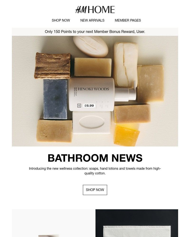 Screenshot of email sent to a H&M Newsletter subscriber
