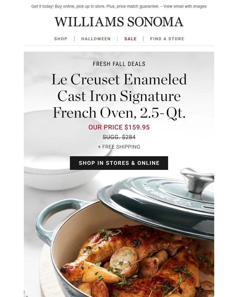 Screenshot of email with subject /media/emails/upgrade-your-kitchen-with-fresh-deals-on-le-creuset-starting-at-98-more-aecadb-cr_iD2Qt1x.jpg