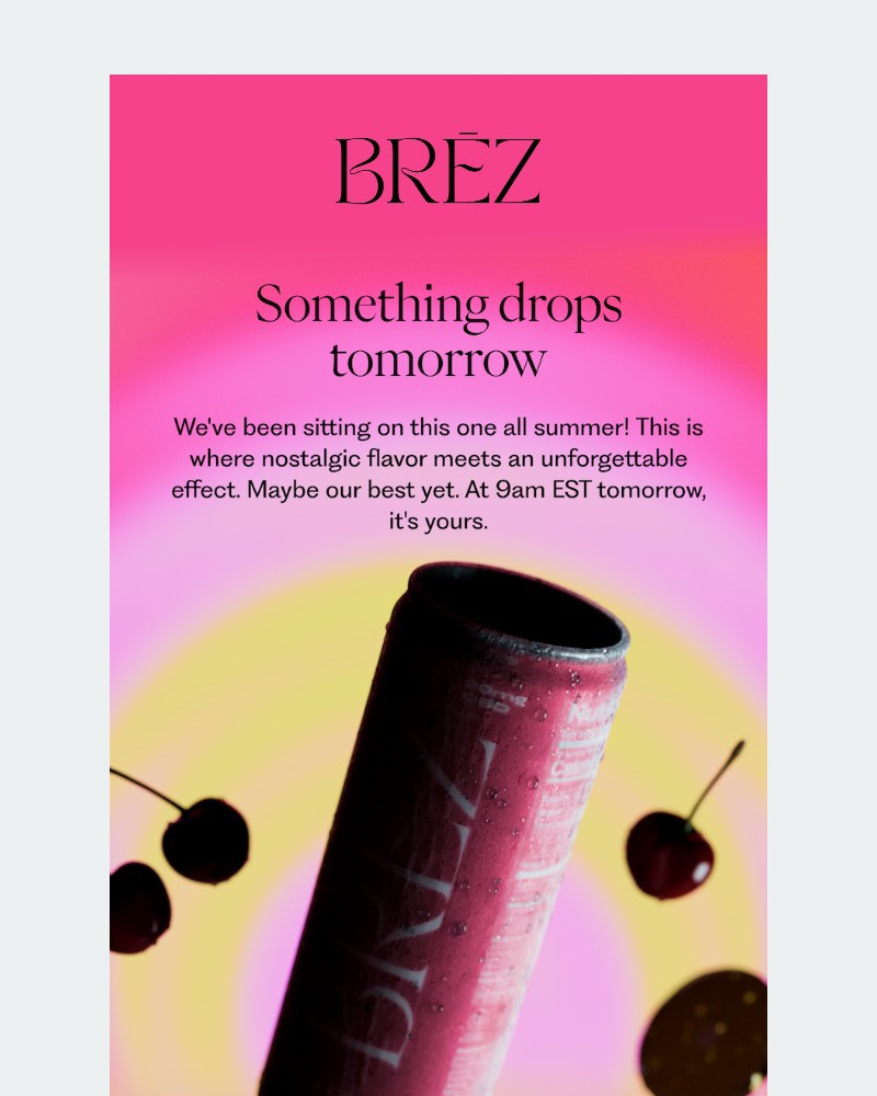 Screenshot of email sent to a Brez Newsletter subscriber