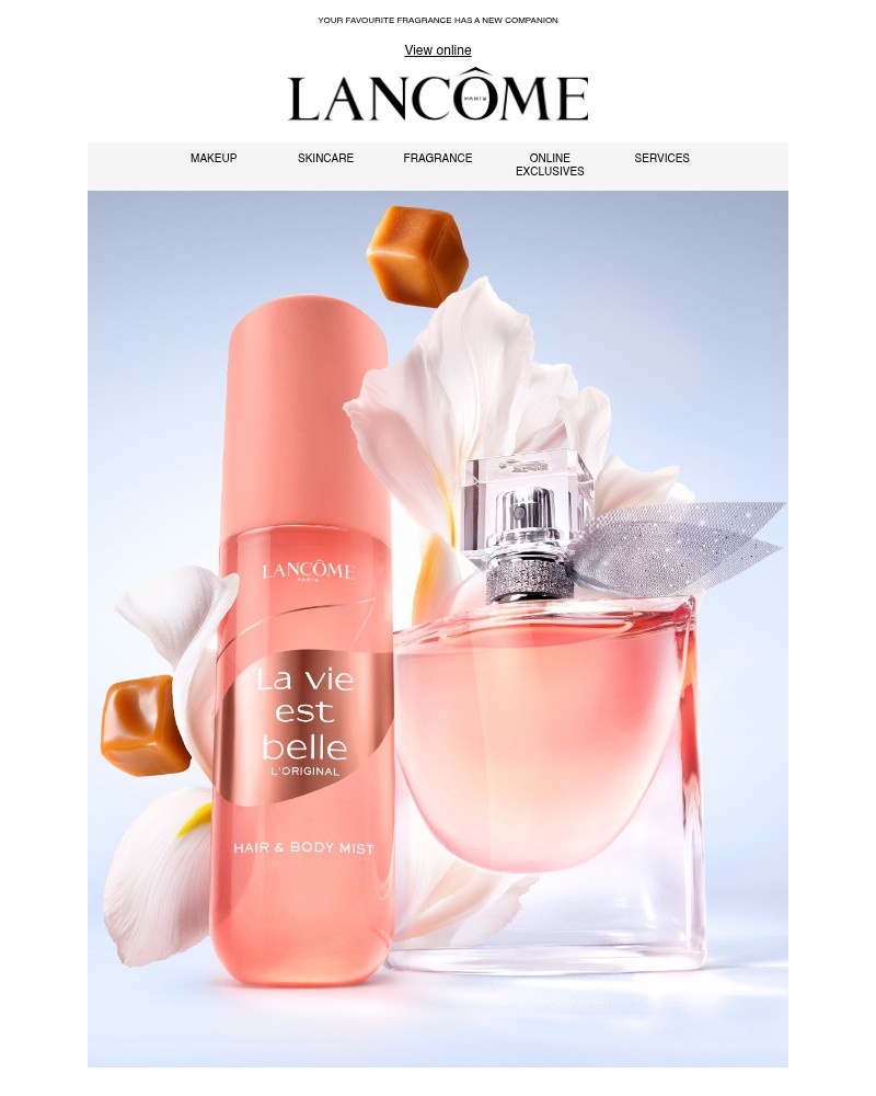 Screenshot of email sent to a Lancôme Newsletter subscriber