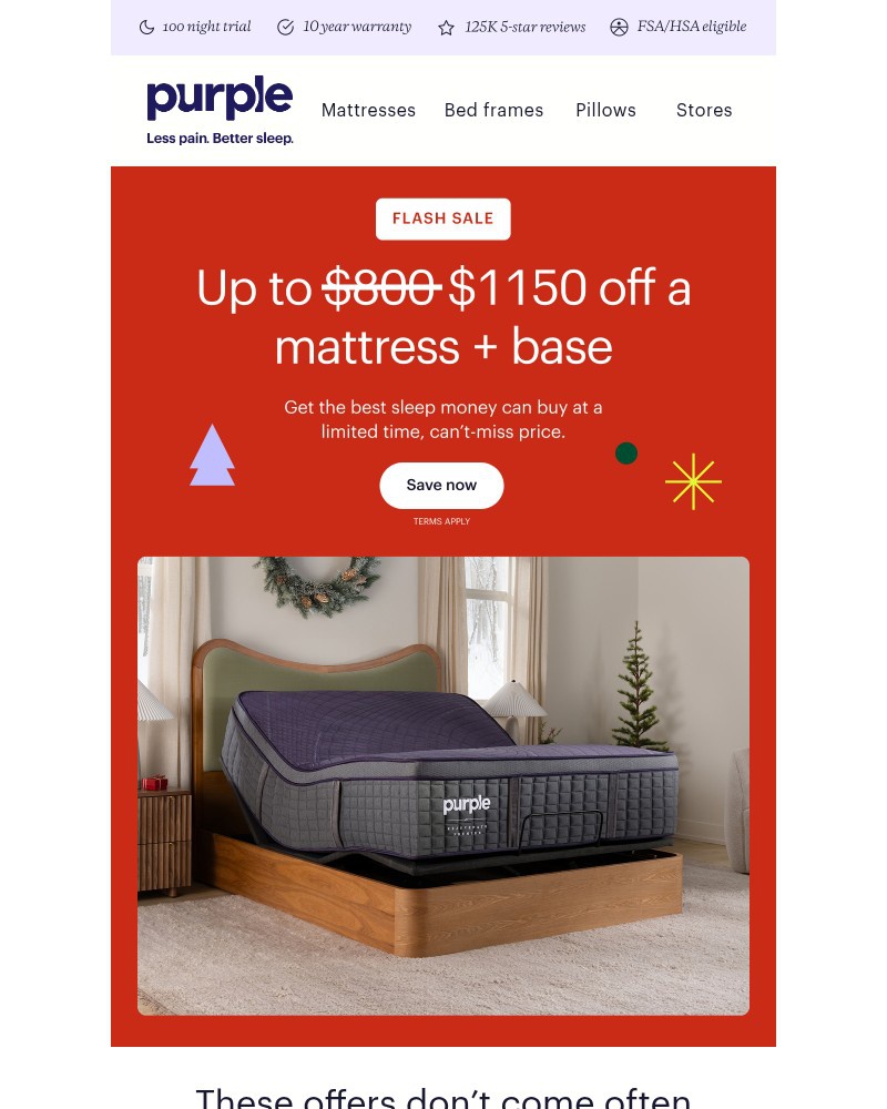 Screenshot of email sent to a Purple Cart abandoner