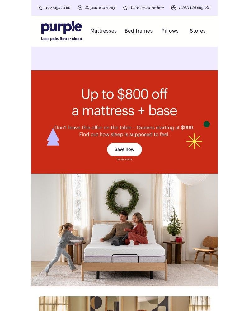 Screenshot of email sent to a Purple Cart abandoner