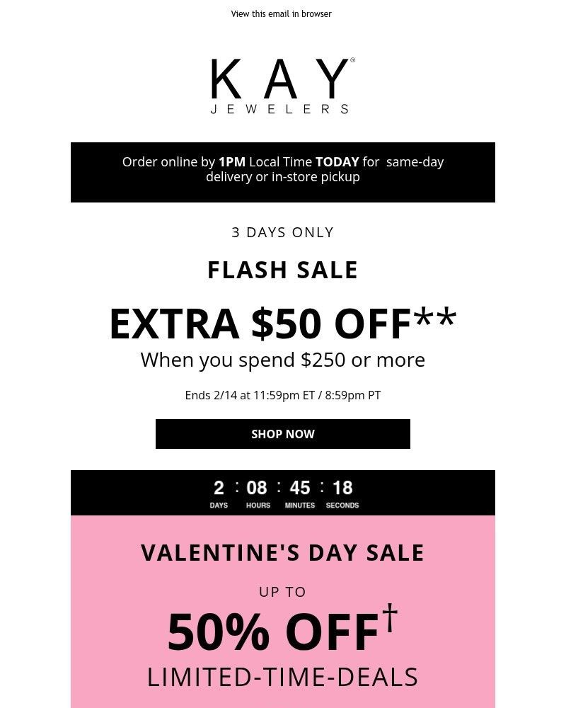Screenshot of email sent to a Kay Newsletter subscriber
